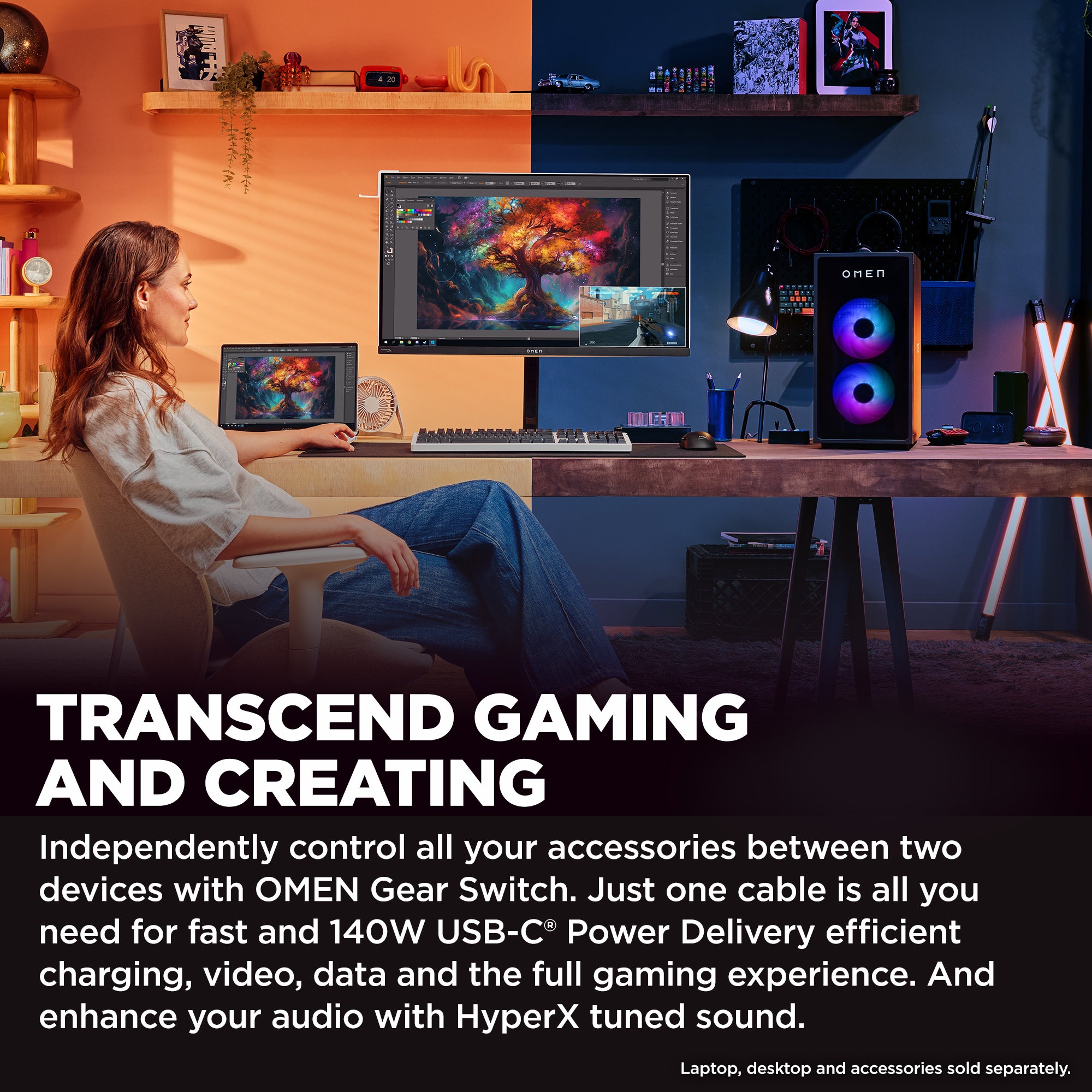 OMEN Transcend 31.5 inch UHD 240Hz OLED Gaming Monitor - OMEN Transcend 32 - Image 4