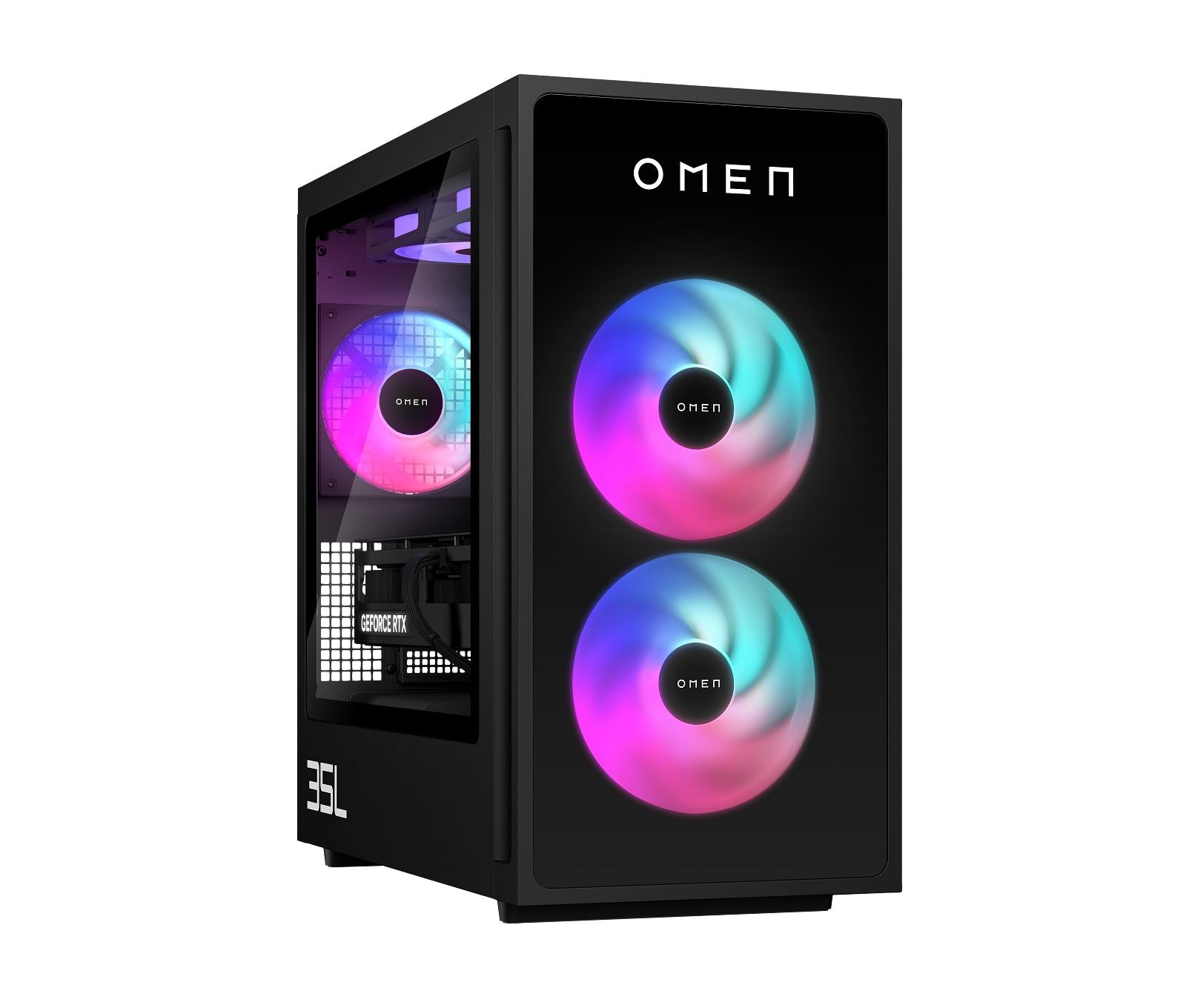 OMEN 35L Gaming Desktop GT16-0285t PC. Windows 11 Home. Intel® Core™ Ultra 9. 64GB RAM. 2TB SSD. NVIDIA® GeForce RTX™ 5080. Black - Image 11
