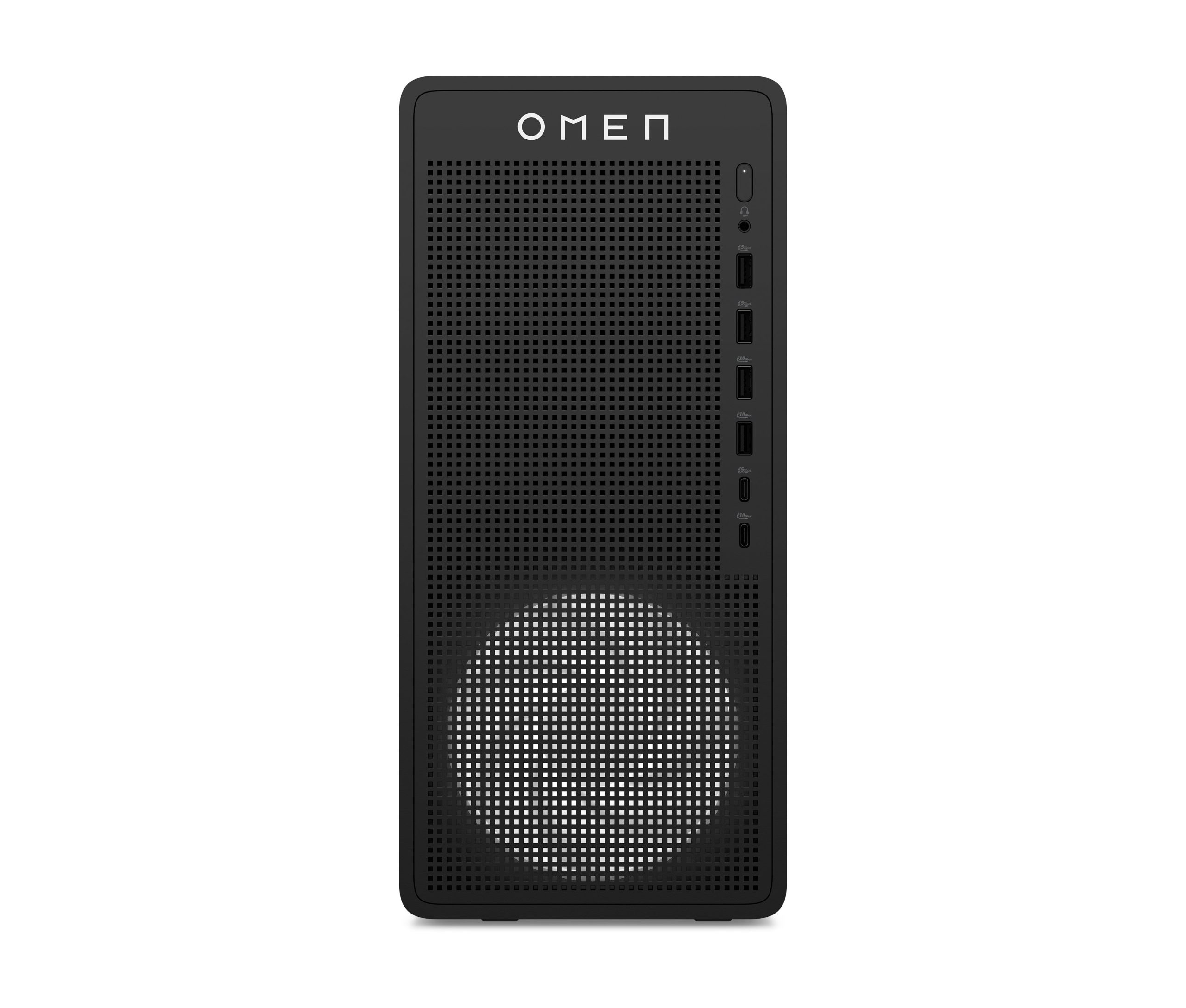 OMEN 16L Gaming Desktop TG03-0055m PC. Windows 11 Home. AMD Ryzen™ 5. 16GB RAM. 512GB SSD. AMD Radeon™ RX 7600. Black