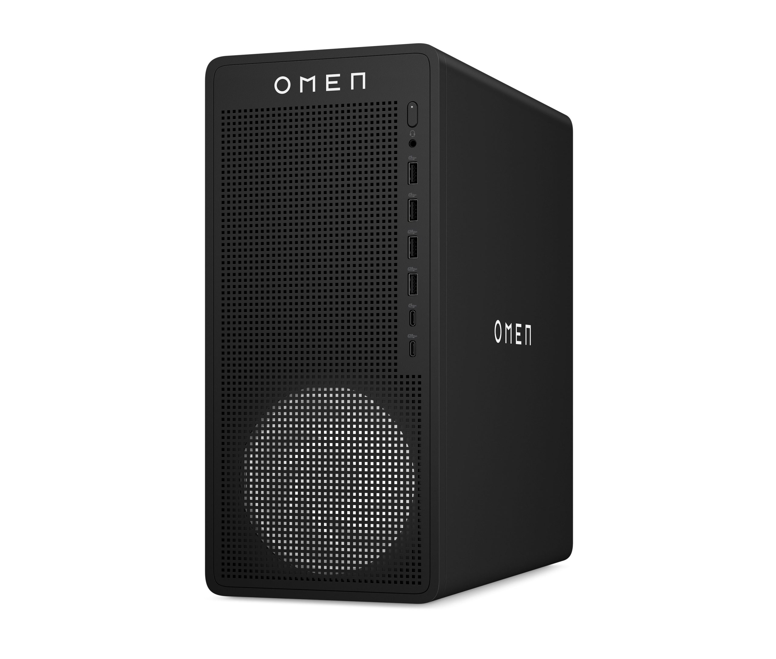 OMEN 16L Gaming Desktop TG03-0055m PC. Windows 11 Home. AMD Ryzen™ 5. 16GB RAM. 512GB SSD. AMD Radeon™ RX 7600. Black - Image 2
