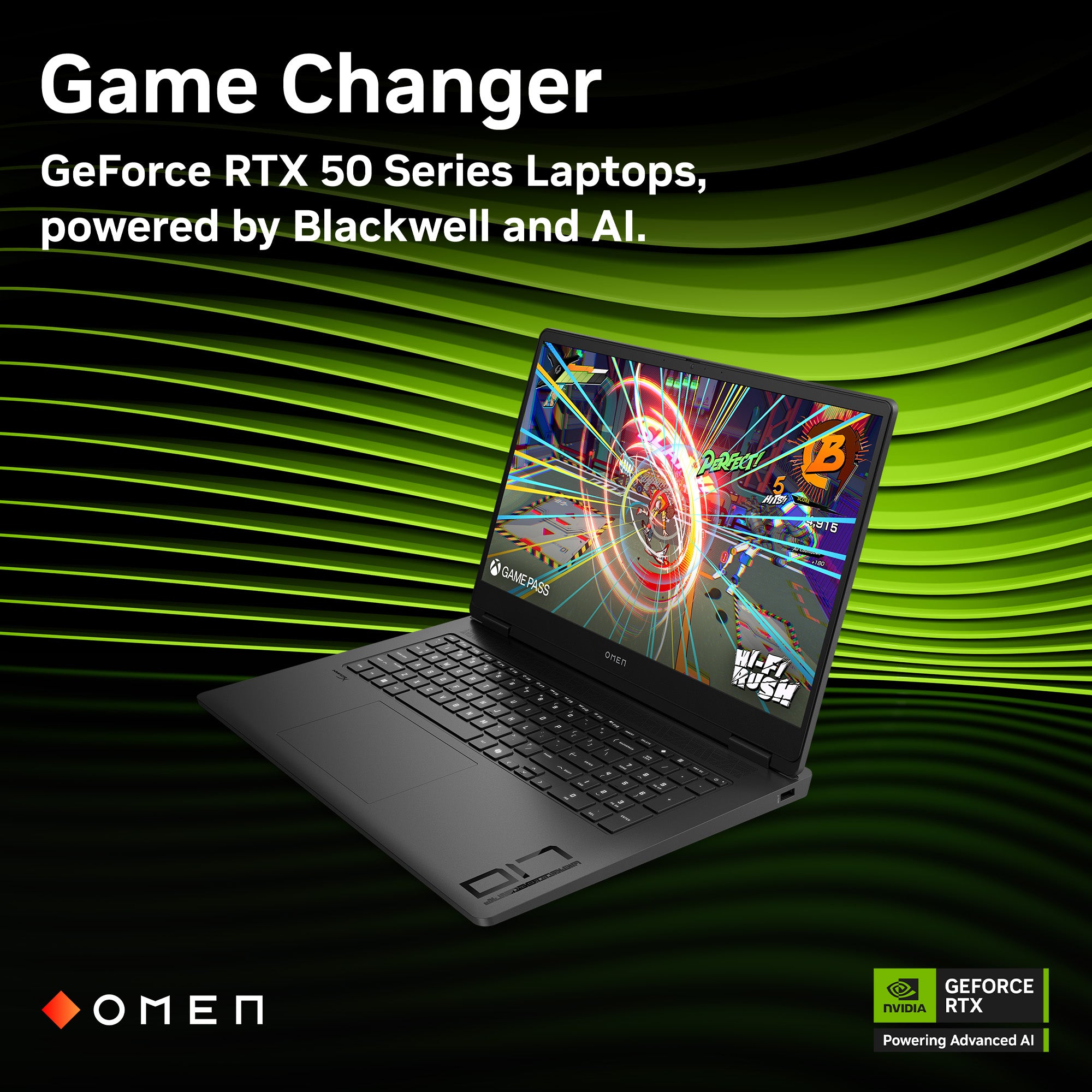 OMEN Gaming Laptop 17-db1097nr 17.3. Windows 11 Home. AMD Ryzen™ AI 7. 32GB RAM. 1TB SSD. NVIDIA® GeForce RTX™ 5070. QHD. Shadow black - Image 2