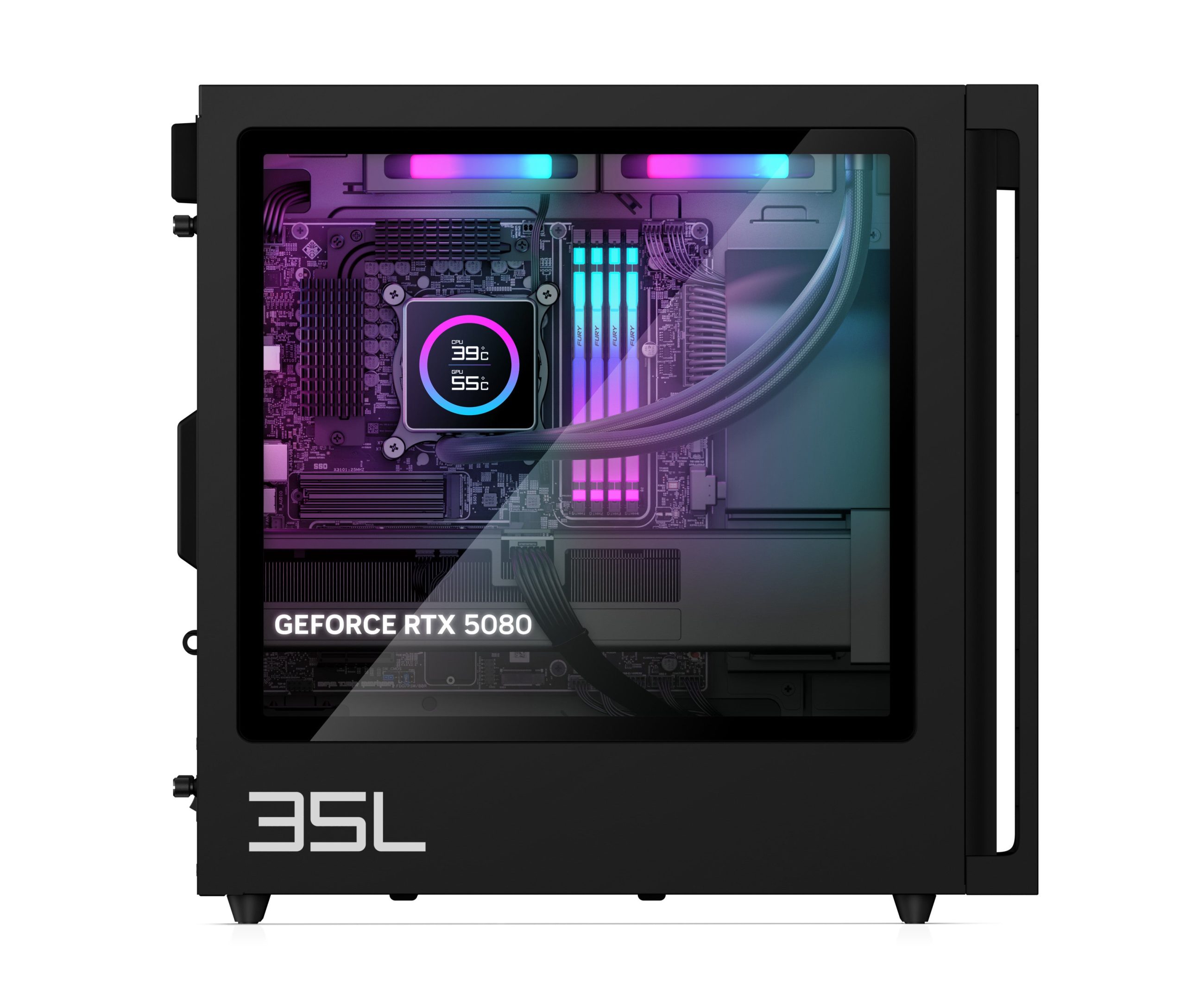 OMEN 35L Gaming Desktop GT16-0285t PC. Windows 11 Home. Intel® Core™ Ultra 9. 64GB RAM. 2TB SSD. NVIDIA® GeForce RTX™ 5080. Black - Image 12