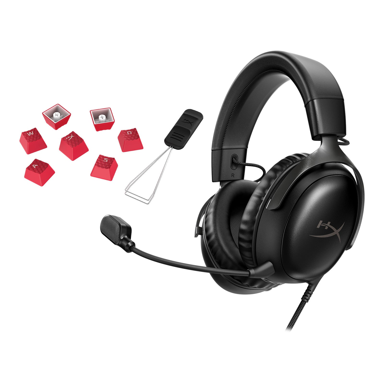 HyperX Bundle - Cloud III Wired Headset. Rubber Keycaps - Image 2