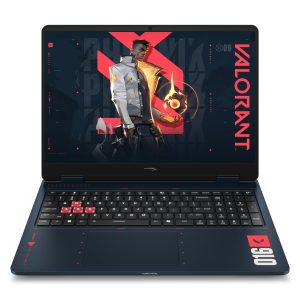 HyperX OMEN 16 inch Gaming Laptop PC 16 Valorant edition. Windows 11 Home. 16. AMD Ryzen™ 9. 32GB RAM. 1TB SSD. NVIDIA® GeForce RTX™ 5070. 2.5K. RIOT Blue