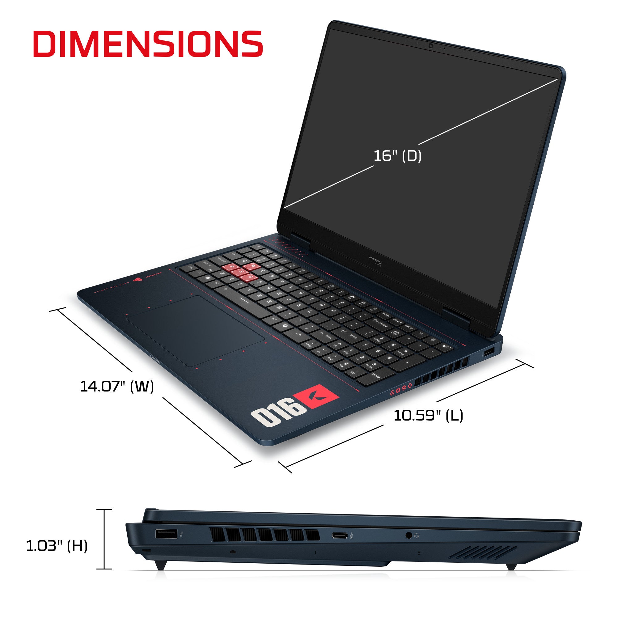 HyperX OMEN 16 inch Gaming Laptop PC 16 Valorant edition. Windows 11 Home. 16. AMD Ryzen™ 9. 32GB RAM. 1TB SSD. NVIDIA® GeForce RTX™ 5070. 2.5K. RIOT Blue - Image 10