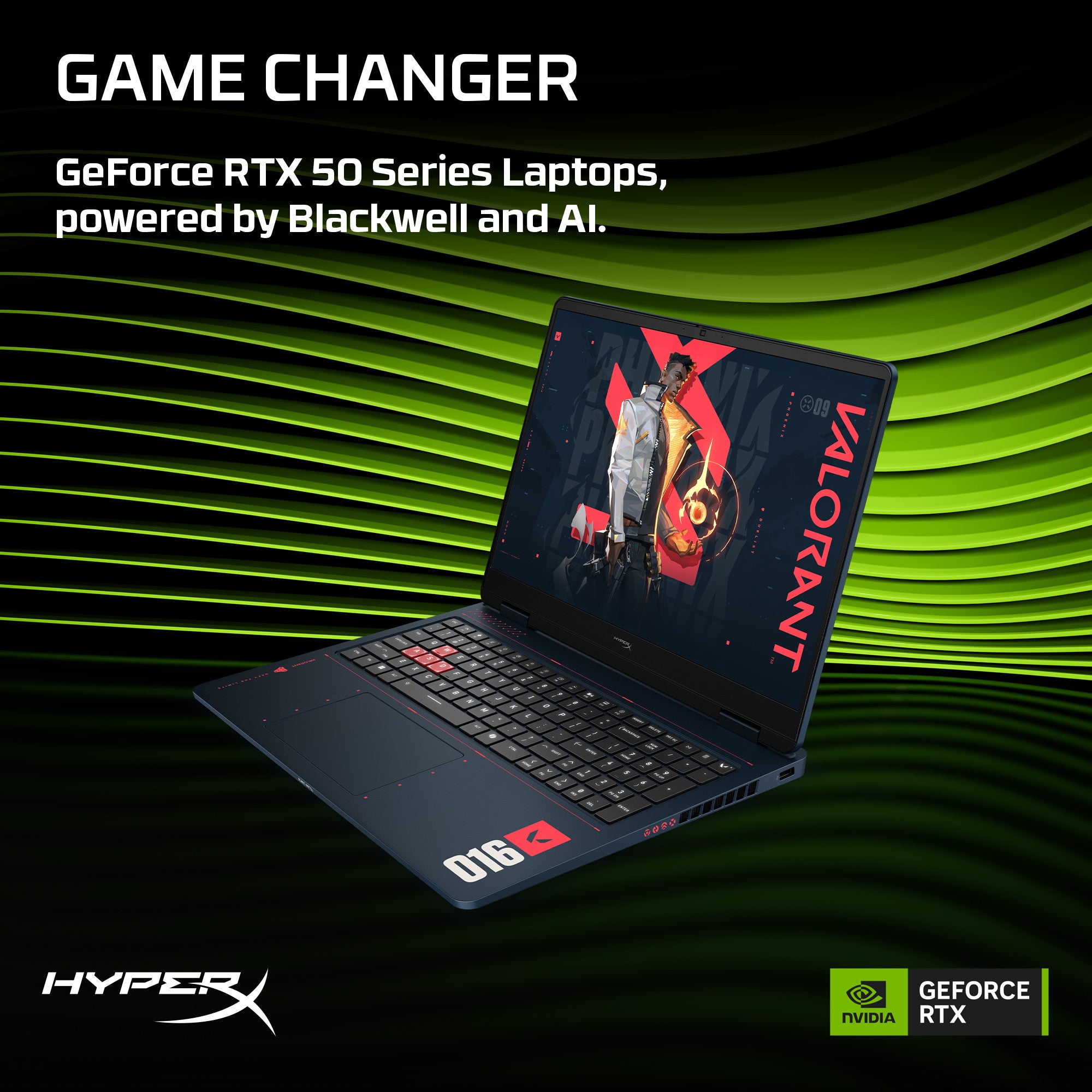 HyperX OMEN 16 inch Gaming Laptop PC 16 Valorant edition. Windows 11 Home. 16. AMD Ryzen™ 9. 32GB RAM. 1TB SSD. NVIDIA® GeForce RTX™ 5070. 2.5K. RIOT Blue - Image 9