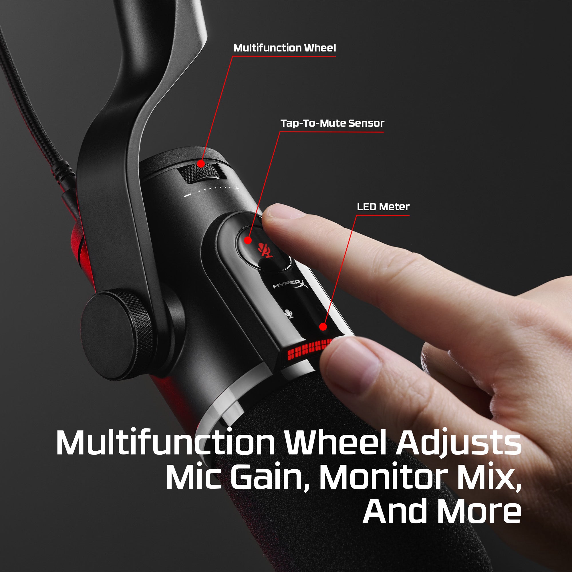 HyperX FlipCast – USB/XLR Dynamic Microphone - Image 4