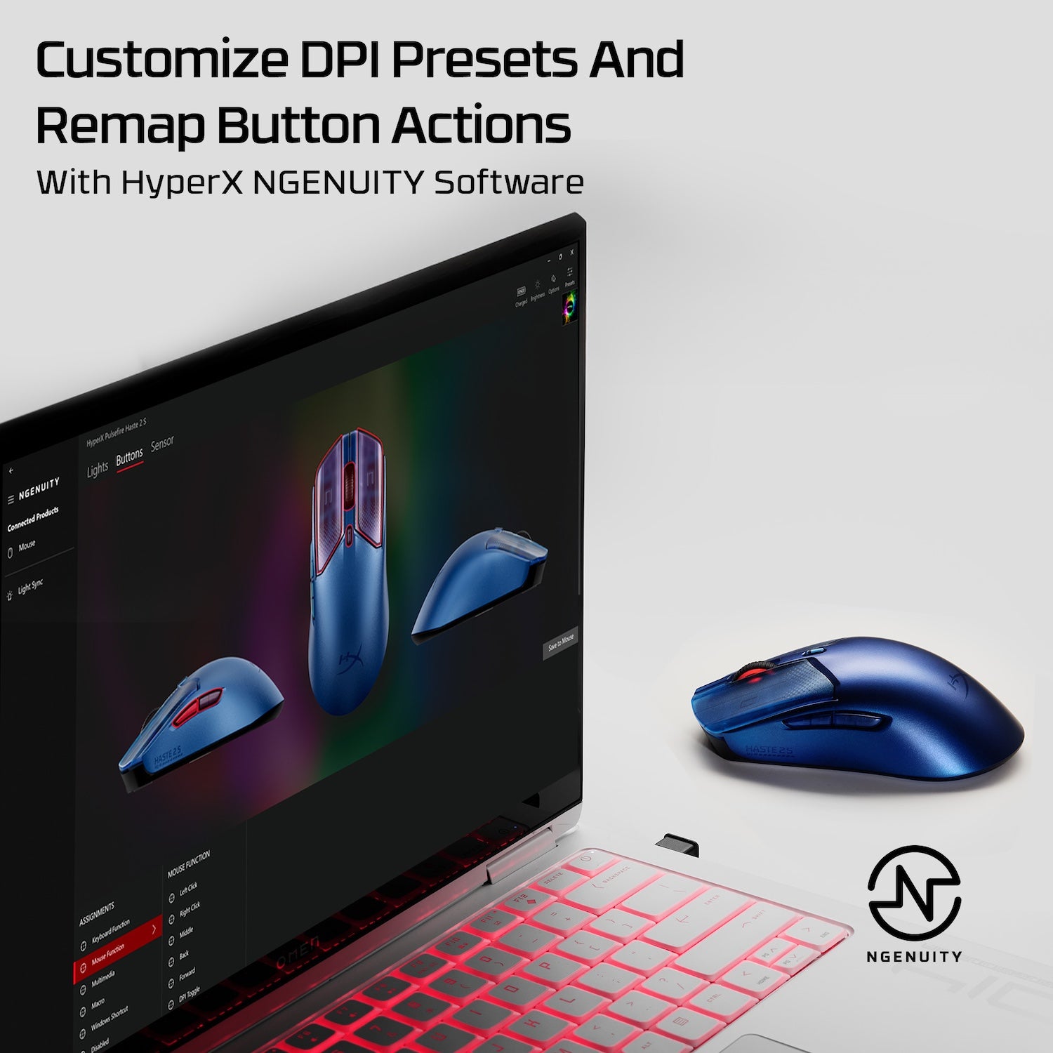HyperX Pulsefire Haste 2 S – Wireless Gaming Mouse - Image 7