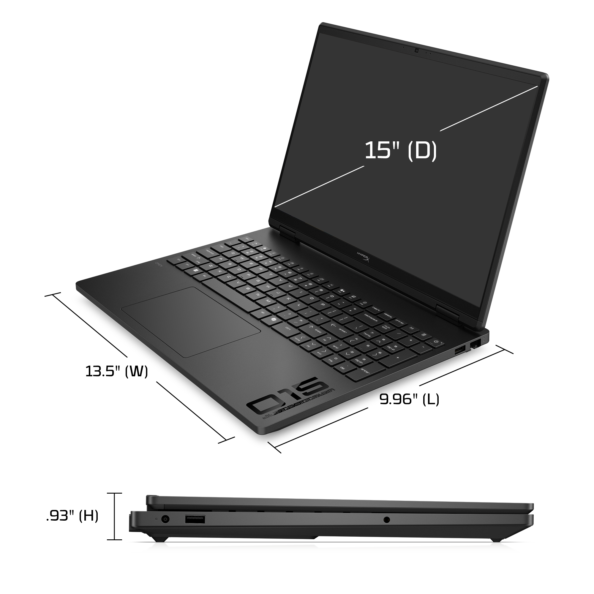 HyperX OMEN 15 inch Gaming Laptop PC 15. Windows 11 Home. 15.3. AMD Ryzen™ 7. 16GB RAM. 1TB SSD. NVIDIA® GeForce RTX™ 5060. 2.5K. Shadow black - Image 8
