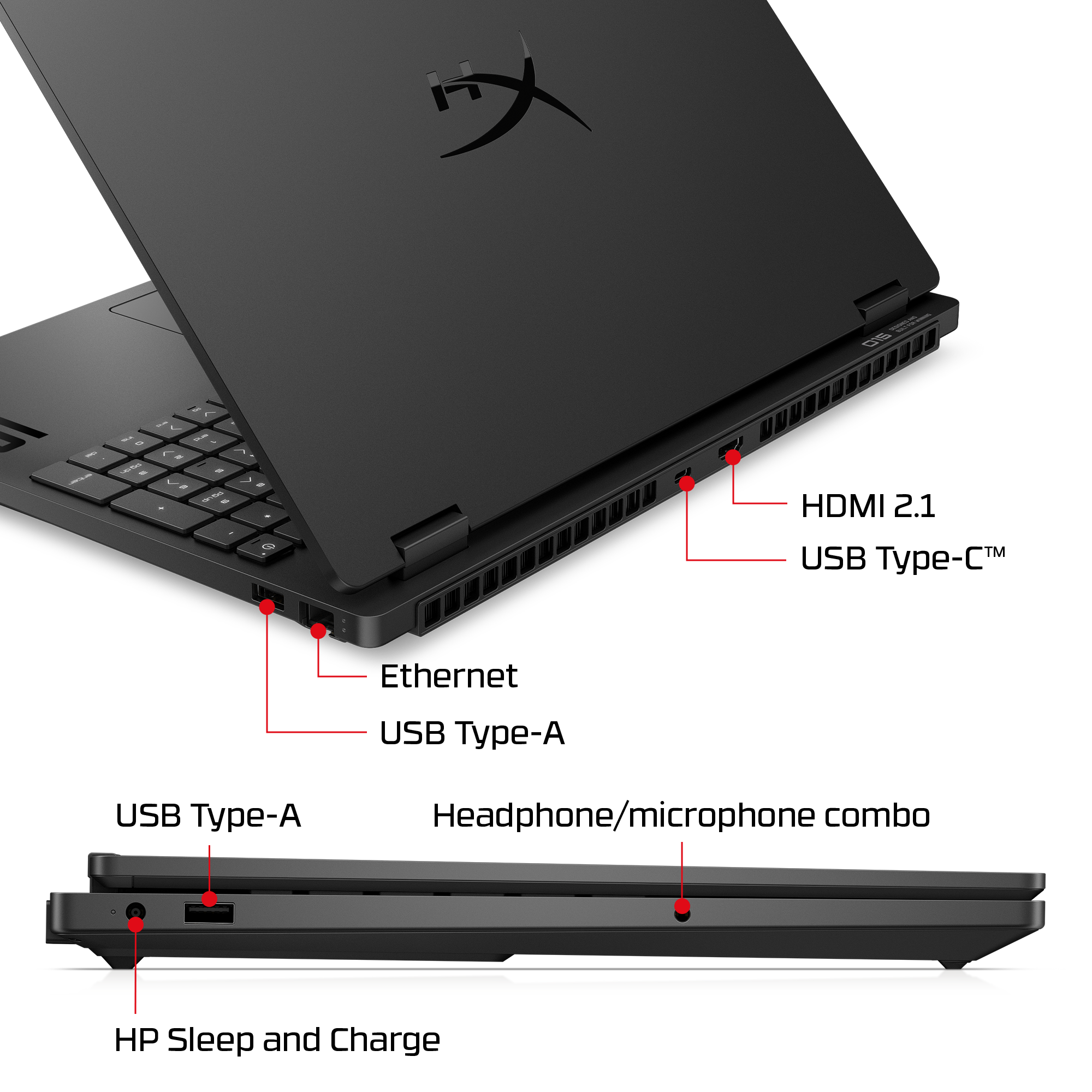 HyperX OMEN 15 inch Gaming Laptop PC 15. Windows 11 Home. 15.3. AMD Ryzen™ 7. 16GB RAM. 1TB SSD. NVIDIA® GeForce RTX™ 5060. 2.5K. Shadow black - Image 7