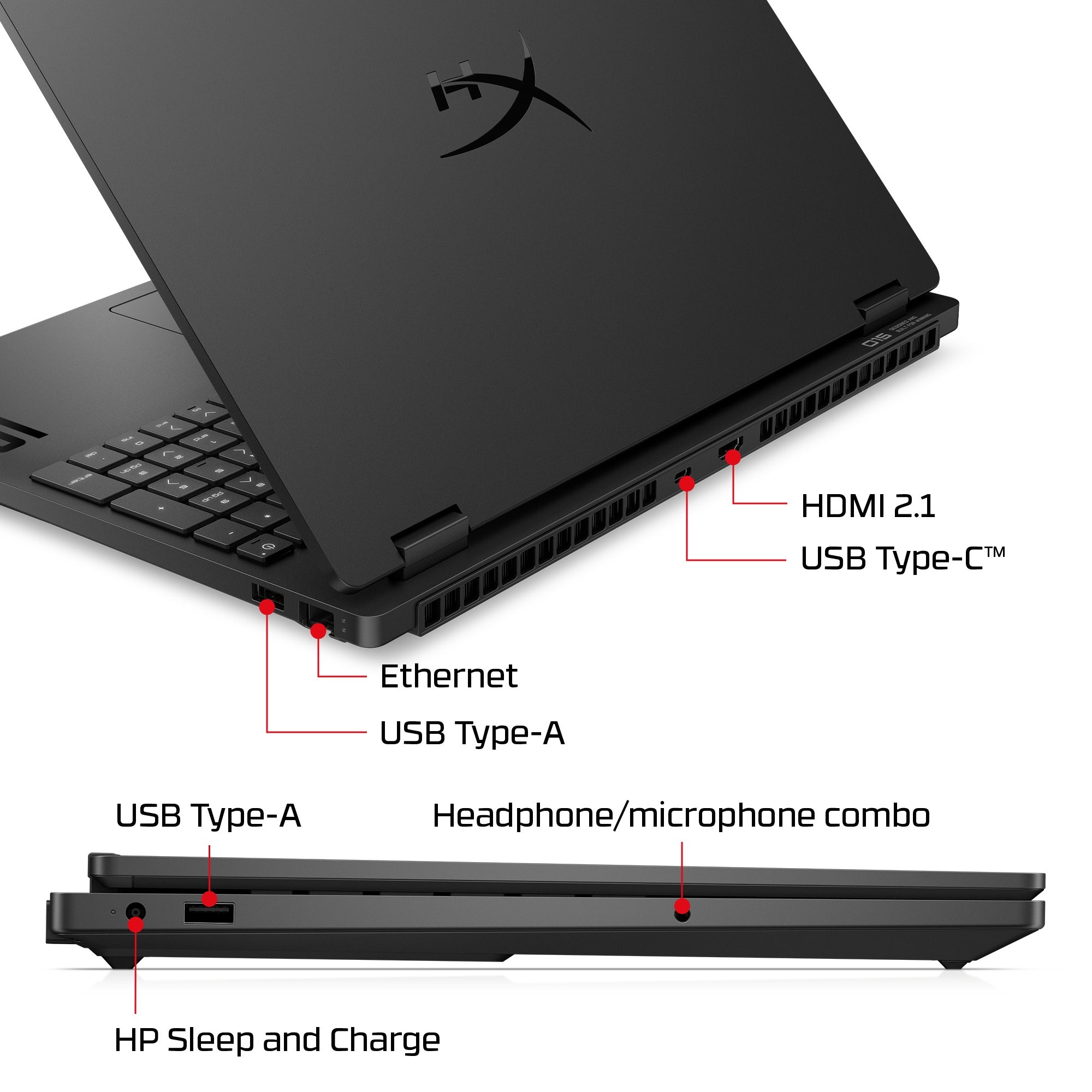 HyperX OMEN 15 inch Gaming Laptop PC 15. Windows 11 Home. 15.3. Intel® Core™ i7. 16GB RAM. 1TB SSD. NVIDIA® GeForce RTX™ 5060. 2.5K. Shadow black - Image 9