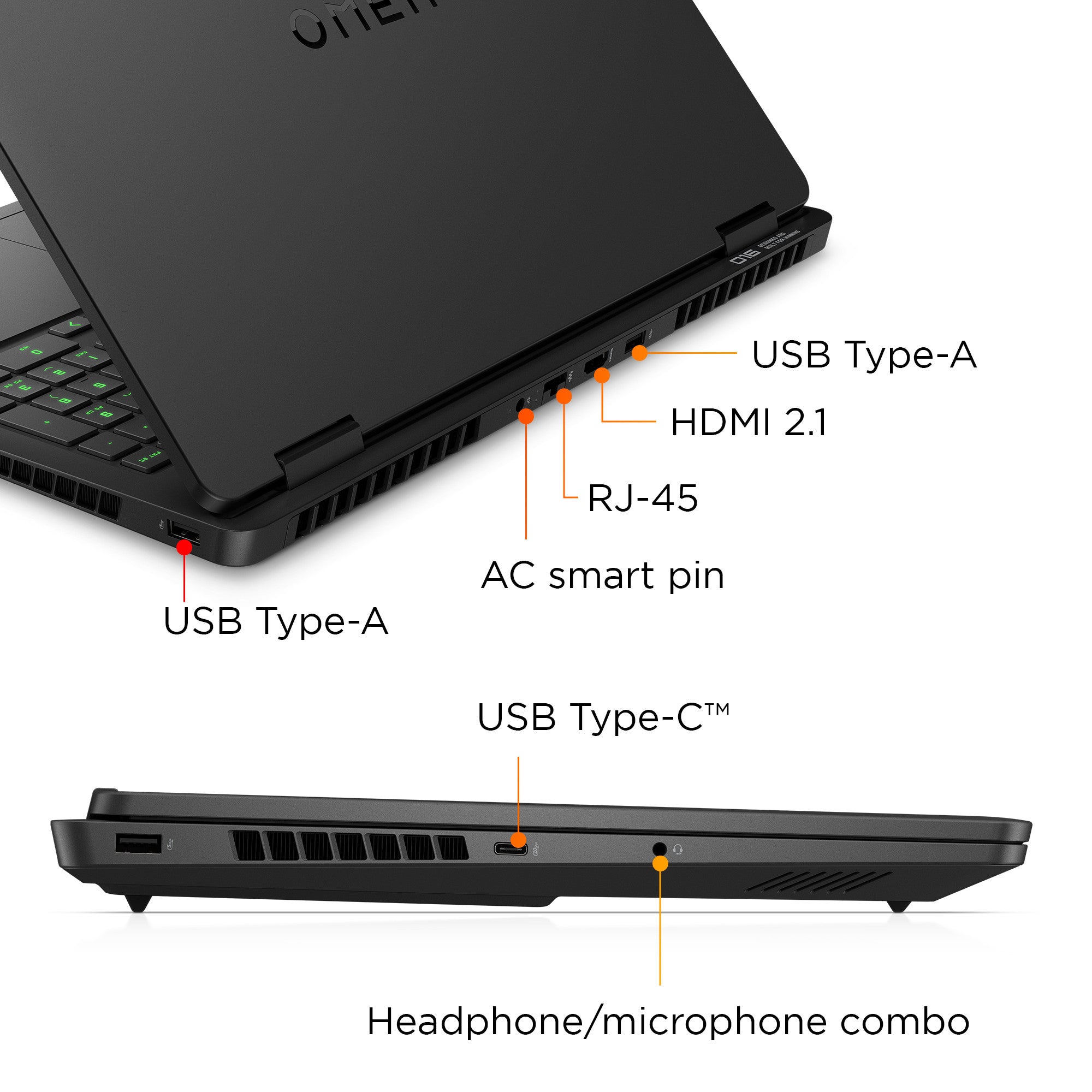 OMEN Gaming Laptop 16-ap0047nr 16. Windows 11 Home. AMD Ryzen™ AI 7. 16GB RAM. 1TB SSD. NVIDIA® GeForce RTX™ 5060. 2K. Shadow black - Image 10
