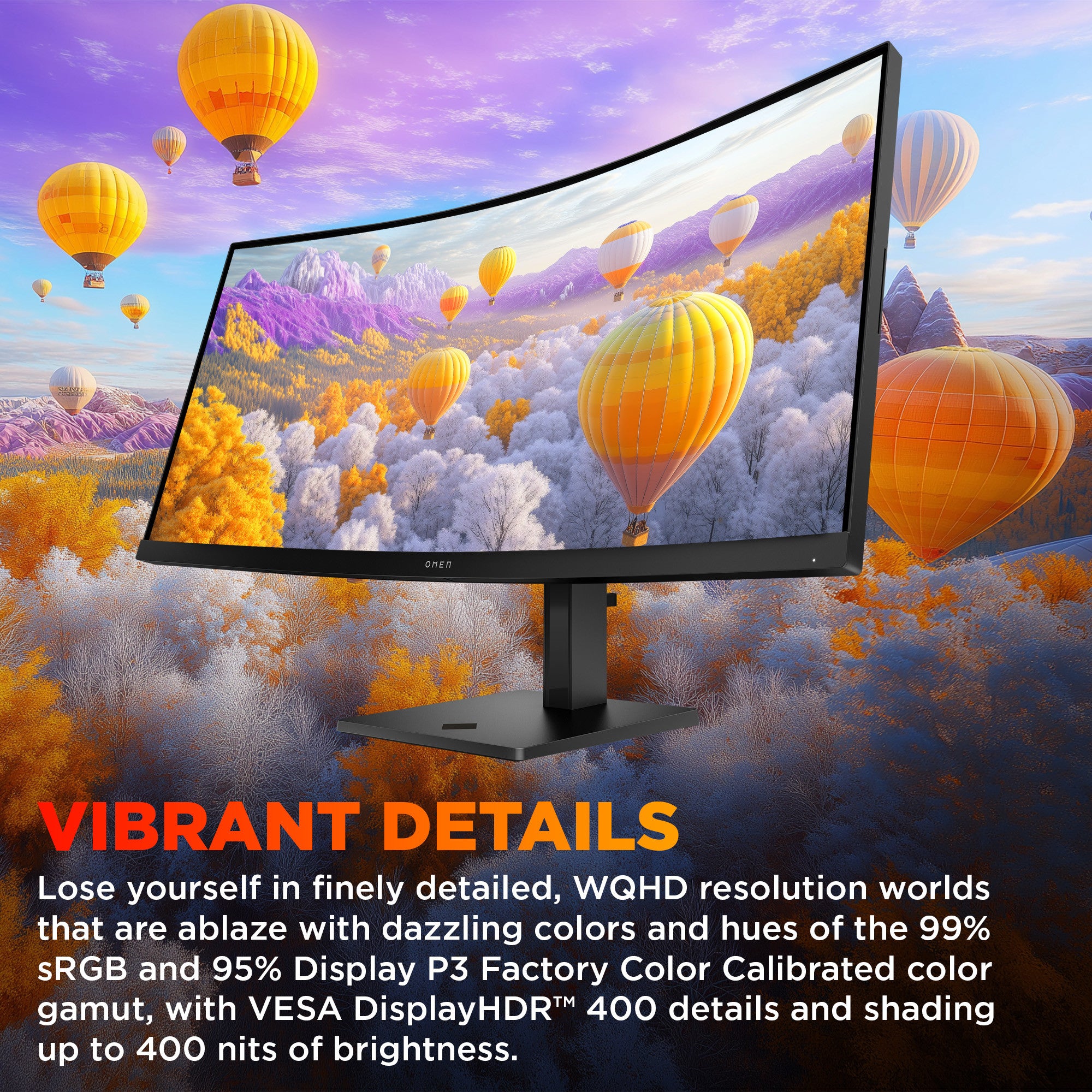 OMEN 34 inch WQHD 180Hz Curved Gaming Monitor - OMEN 34c G2 - Image 4