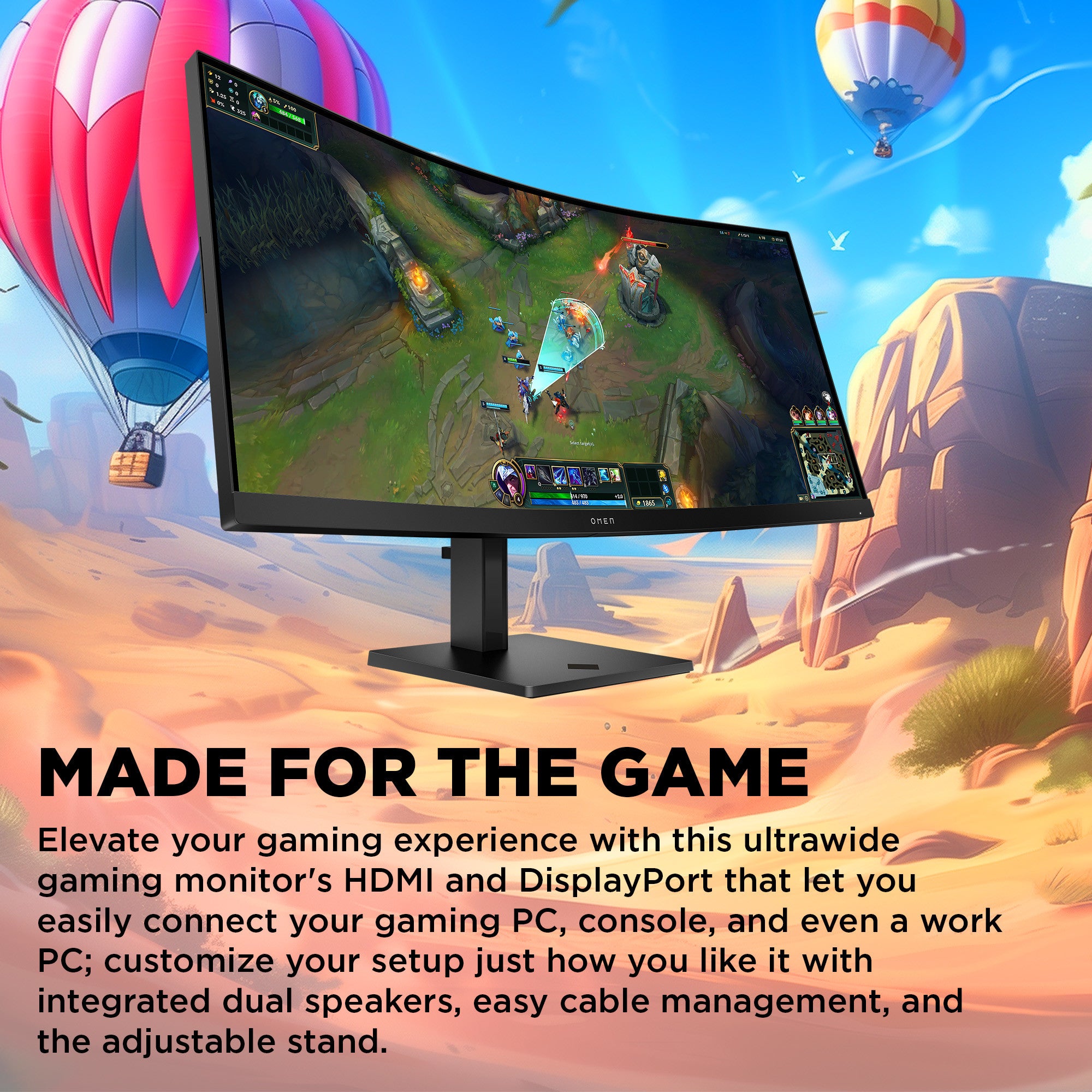 OMEN 34 inch WQHD 180Hz Curved Gaming Monitor - OMEN 34c G2 - Image 5
